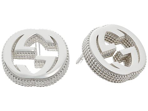 women's gucci stud earrings|gucci interlocking earrings.